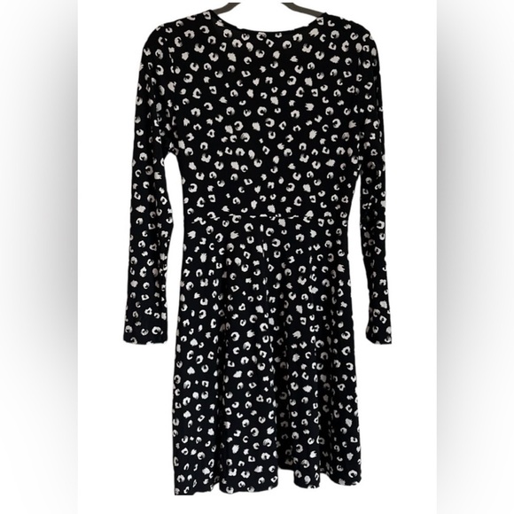 Kaileigh Woman’s Black and White Faux Wrap Dress Size Medium Corpcore Office - Picture 5 of 8